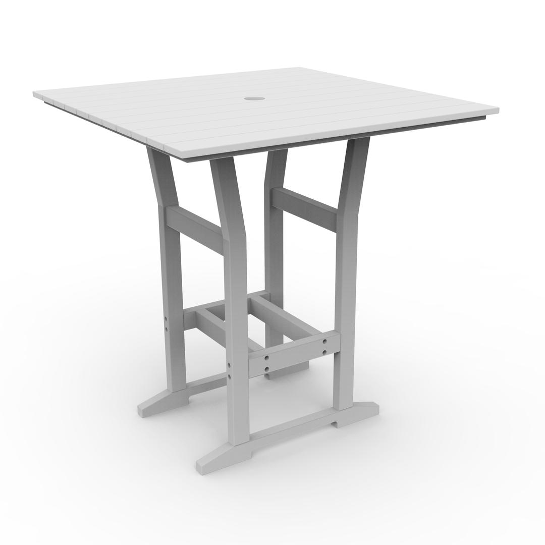 Seaside Casual Coastline Café 40" Recycled Polymer Square Bar Table