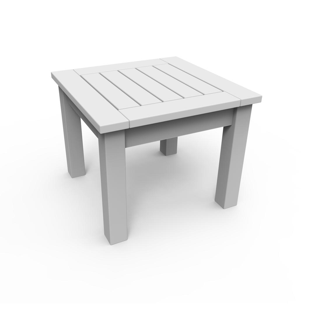 Seaside Casual Nantucket 22.5" Recycled Polymer Square Side Table