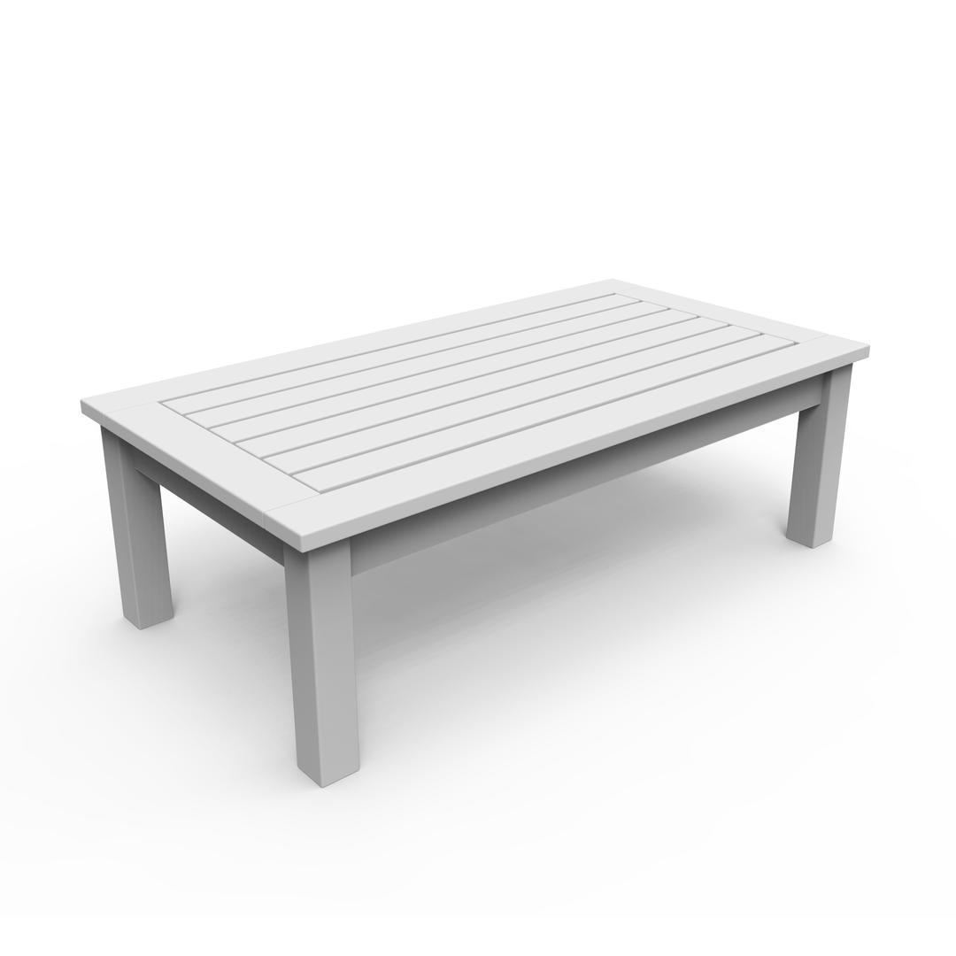 Seaside Casual Nantucket 48" Recycled Polymer Rectangular Coffee Table