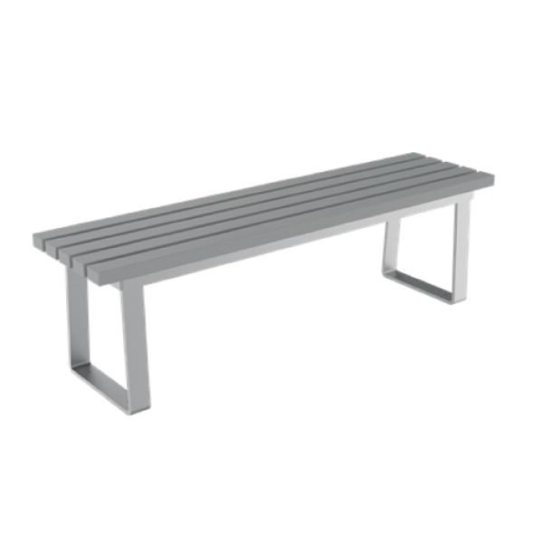 Seaside Casual HIP Anchor 60" Backless Aluminum Bench