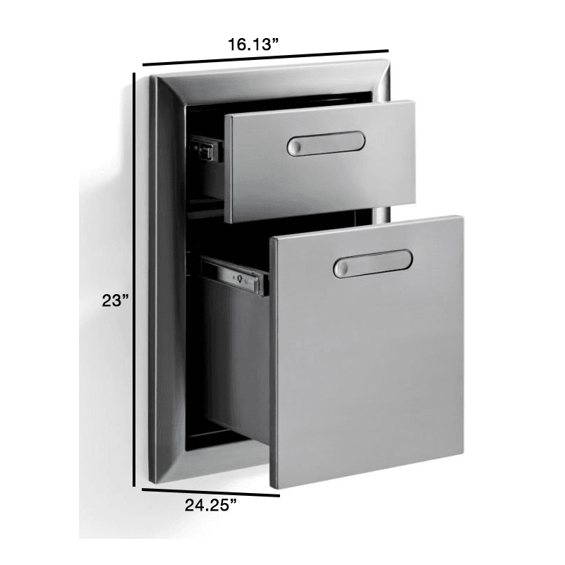 Lynx Grills Ventana 16" Double Drawer - dimensions Lynx Grills Ventana 16" Double Drawer - dimensions