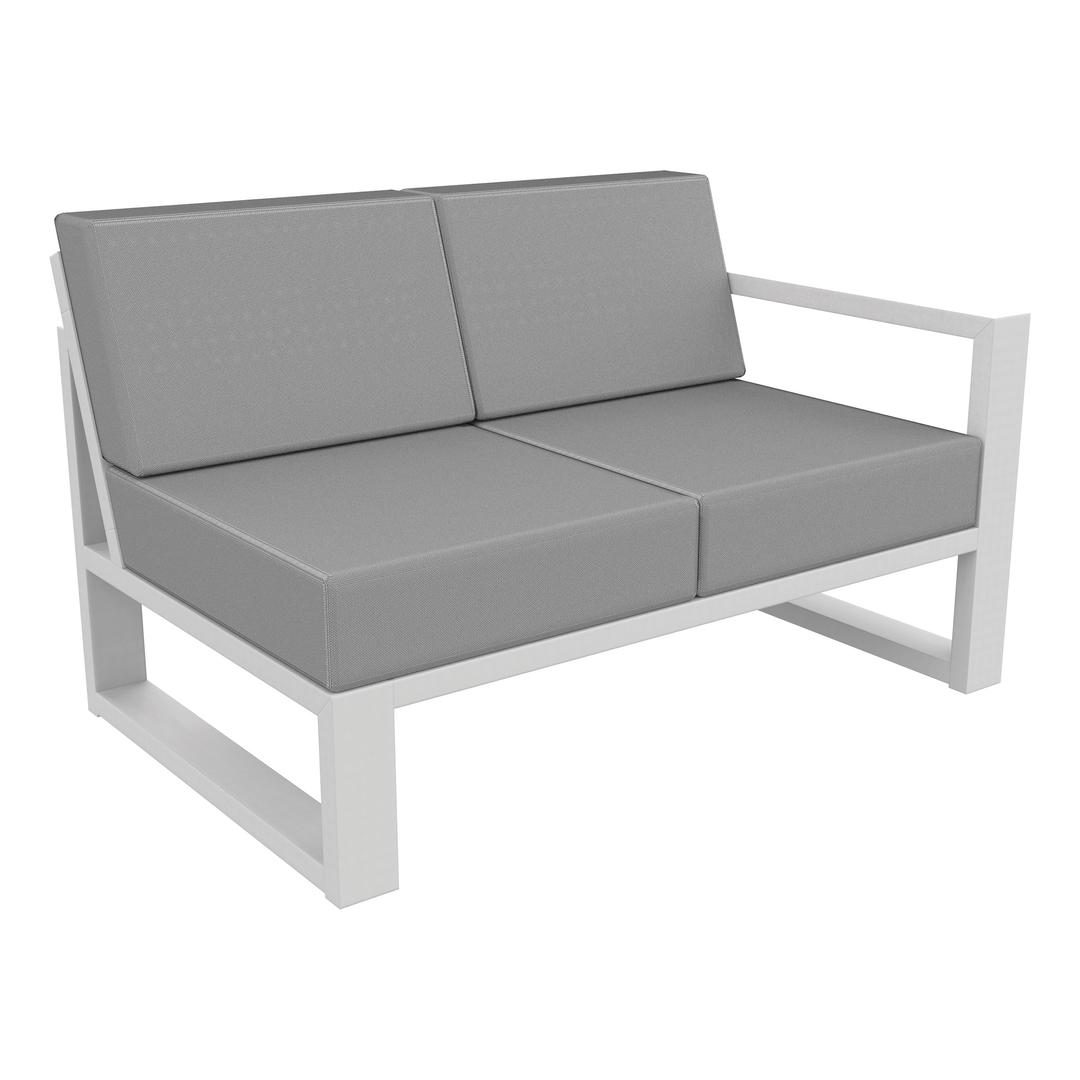 Seaside Casual MIA Recycled Polymer Right Arm Loveseat Outdoor Sectional Unit