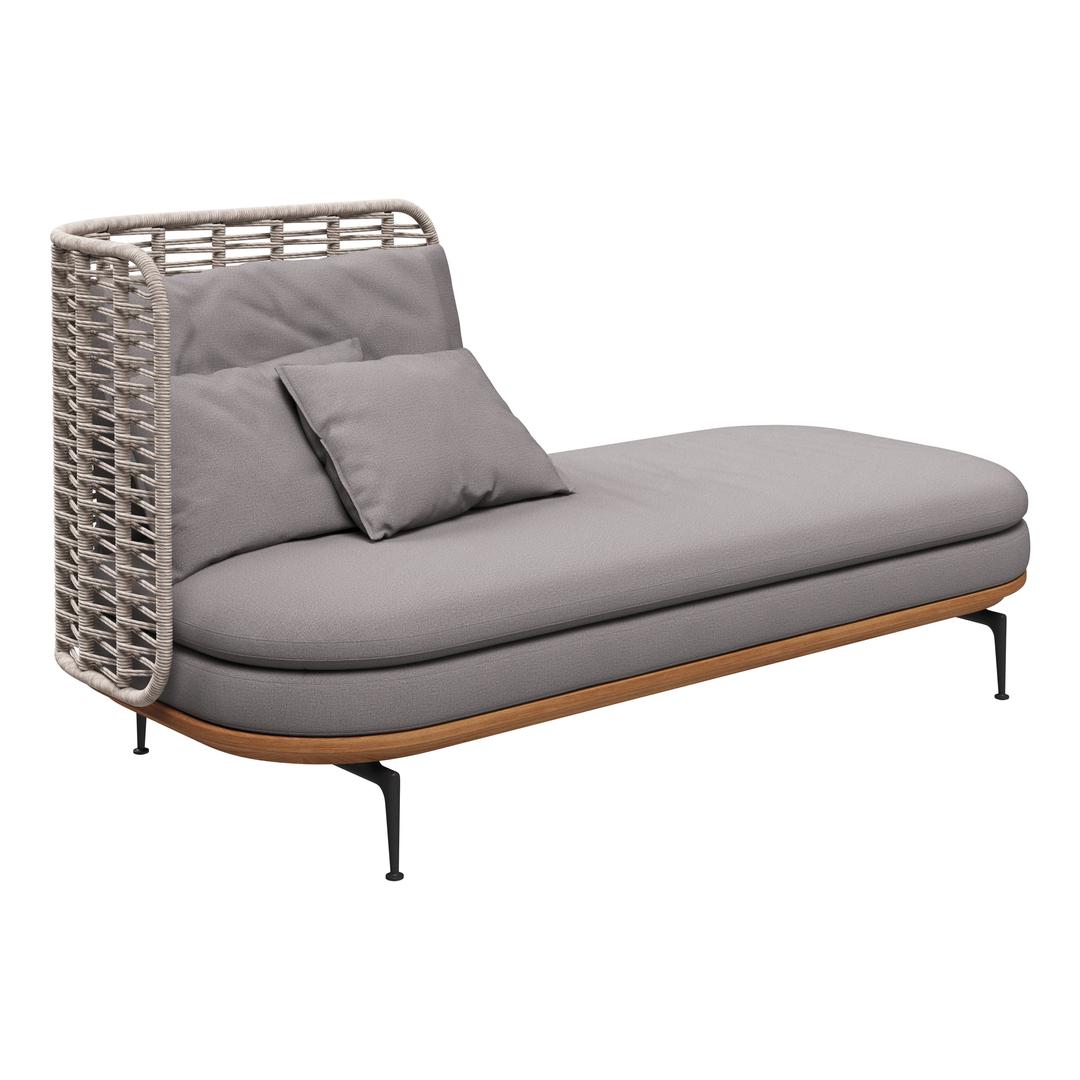 Gloster Mistral Woven High Back Left Chaise Outdoor Sectional Unit
