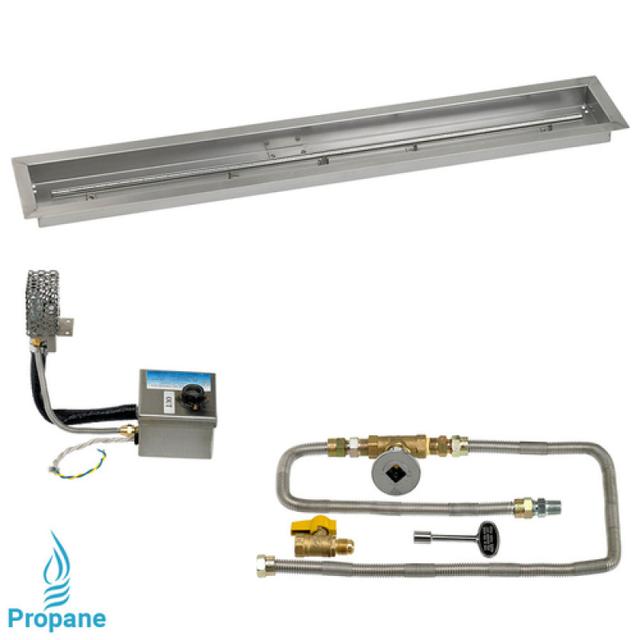 American Fire Glass Linear Drop-In Pan Smart Ignition Technology System