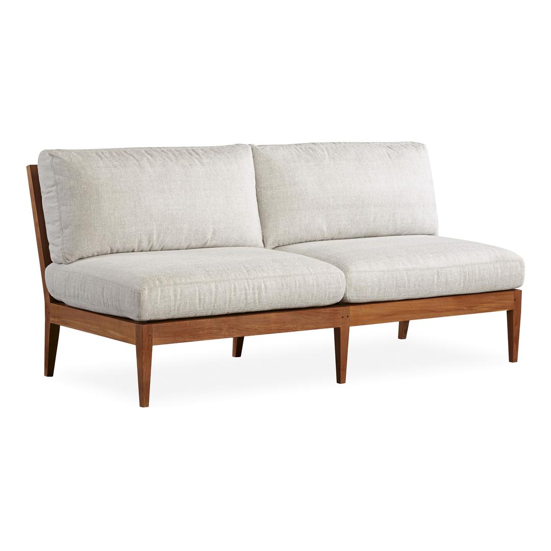Lee Industries Hampton Teak Armless Sofa Outdoor Sectional Unit