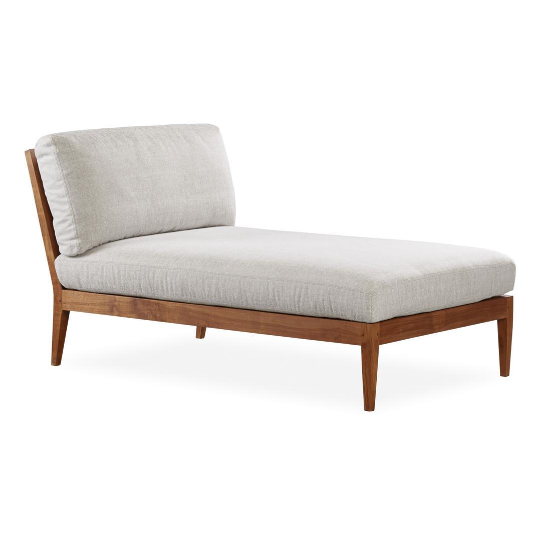 Lee Industries Hampton Teak Armless Chaise Outdoor Sectional Unit