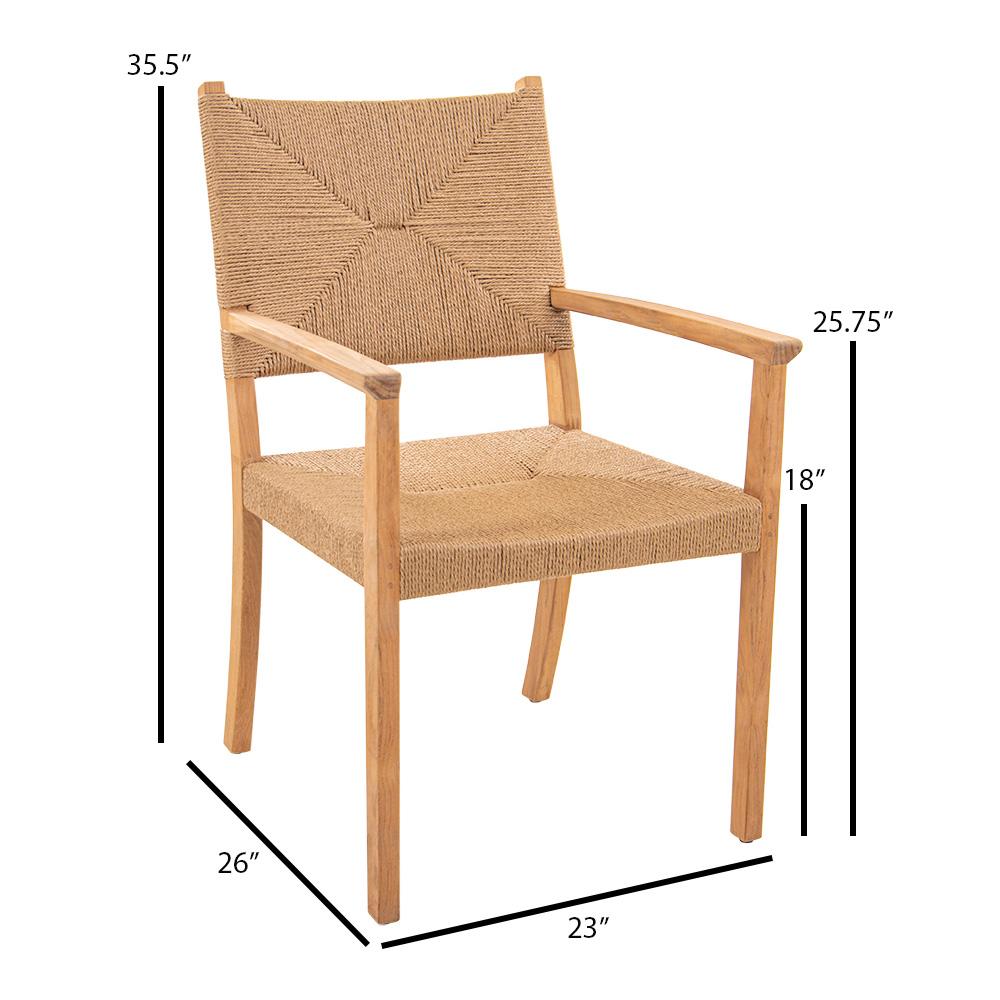 POVL Outdoor Calera Wicker Dining Armchair - Dimension POVL Outdoor Calera Wicker Dining Armchair - Dimension