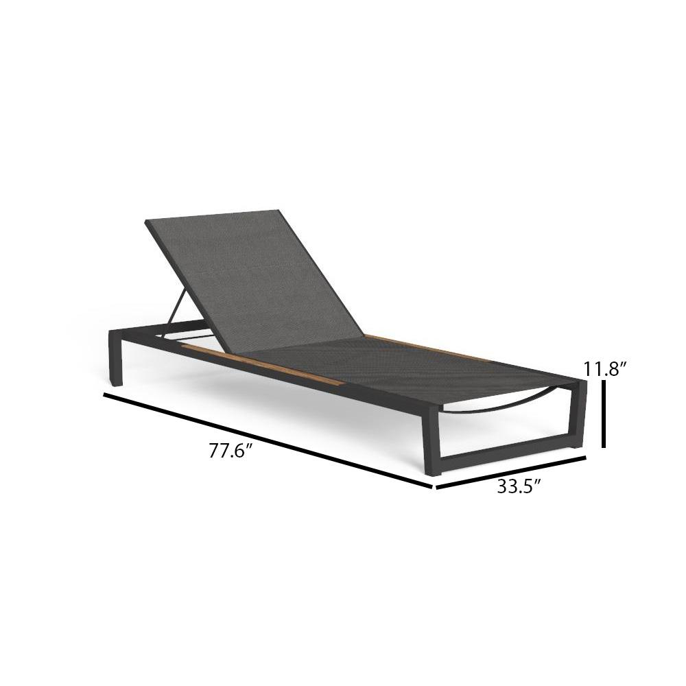 Talenti Alabama Alu Stackable Aluminum Sunbed - Dimension Talenti Alabama Alu Stackable Aluminum Sunbed - Dimension