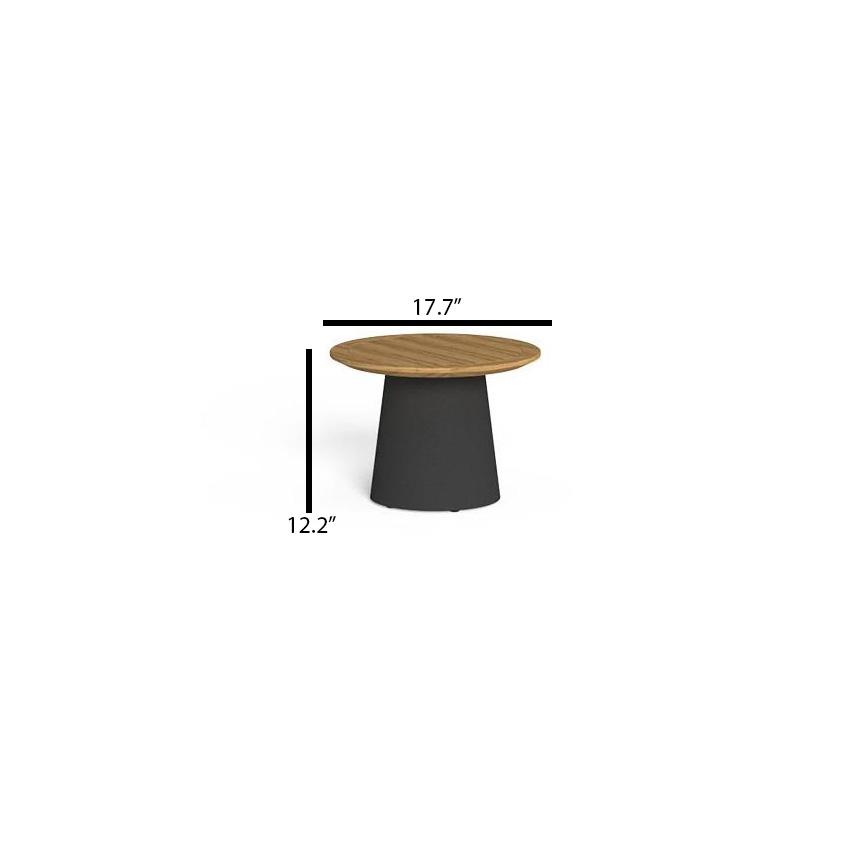 Talenti Dolcevita 18" Teak/Aluminum Round Coffee Table - Dimension Talenti Dolcevita 18" Teak/Aluminum Round Coffee Table - Dimension