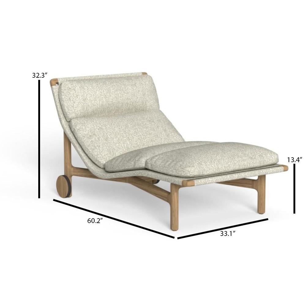 Talenti Jun Teak Sunbed - Dimension Talenti Jun Teak Sunbed - Dimension