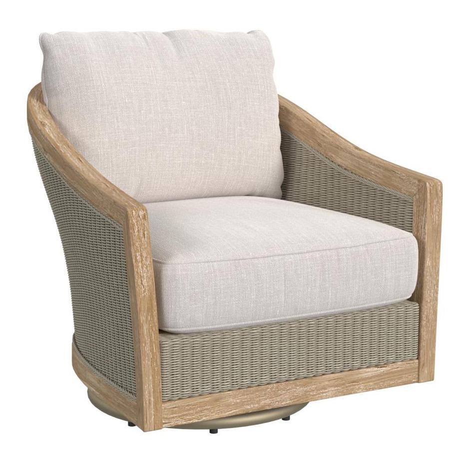 Sunset West Cambria Swivel Teak Club Chair