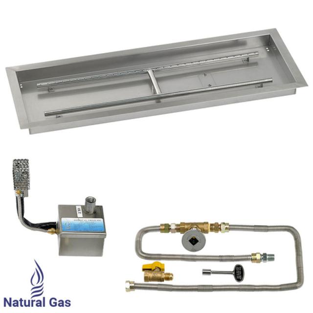 American Fire Glass Rectangular Drop-In Pan Smart Ignition Technology System