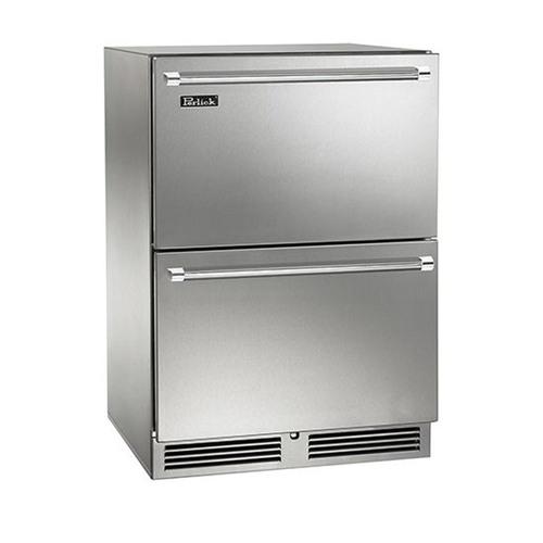 Perlick Signature Series 24" Dual Zone Outdoor Freezer and Refrigerator Drawers