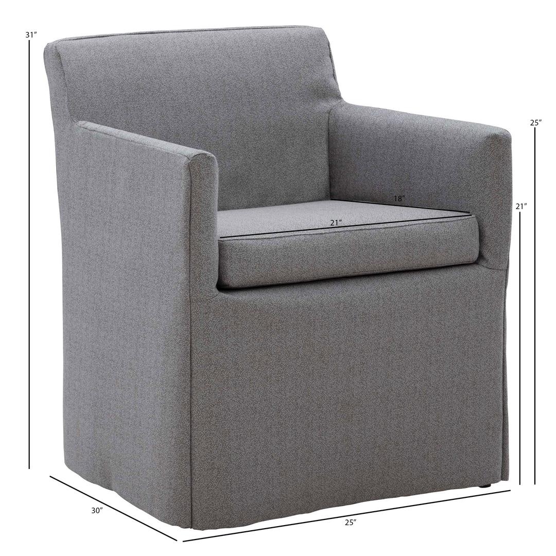 Lane Venture Bennett Modern Upholstered Dining Armchair - Dimension Lane Venture Bennett Modern Upholstered Dining Armchair - Dimension