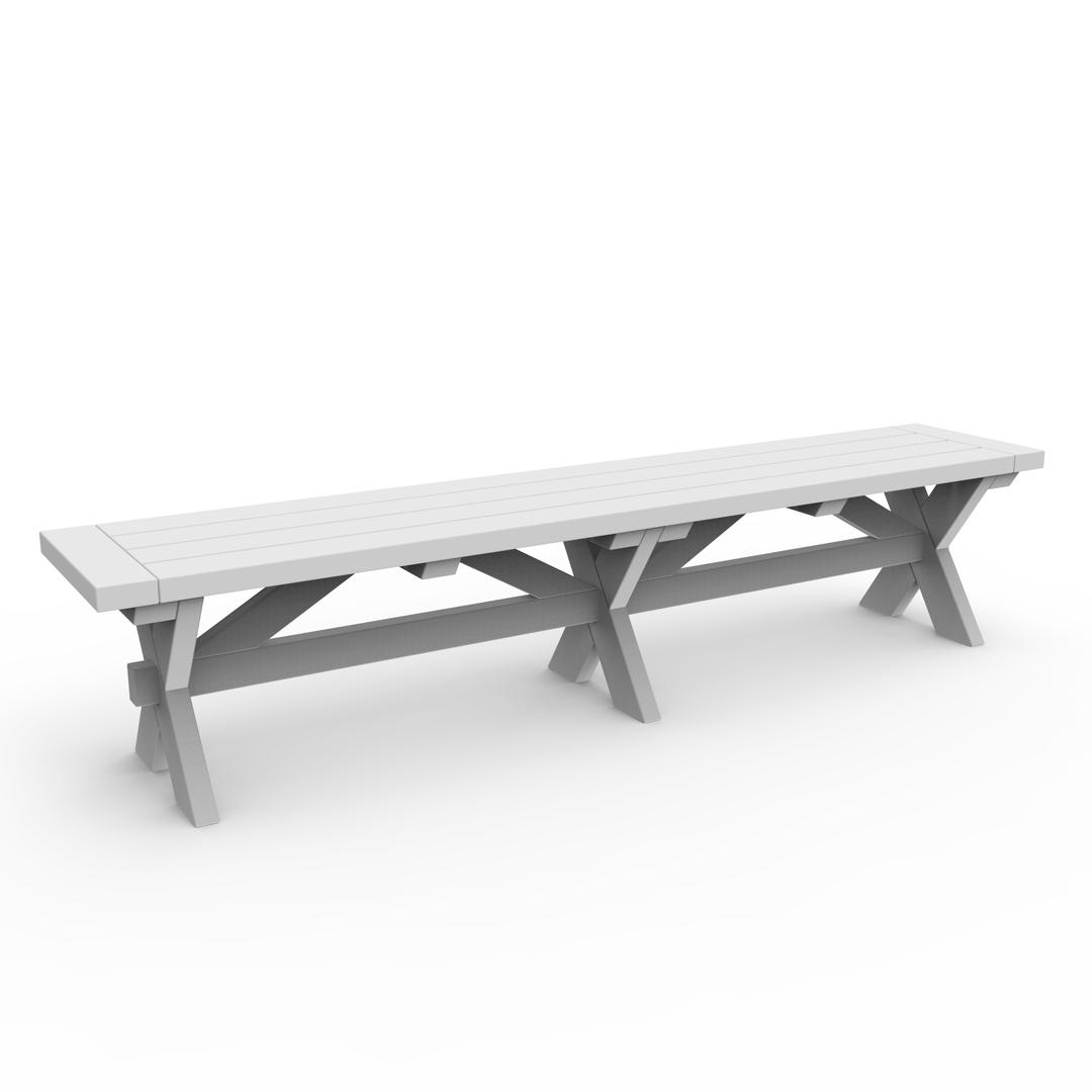 Seaside Casual Sonoma 76" Recycled Polymer Dining Bench