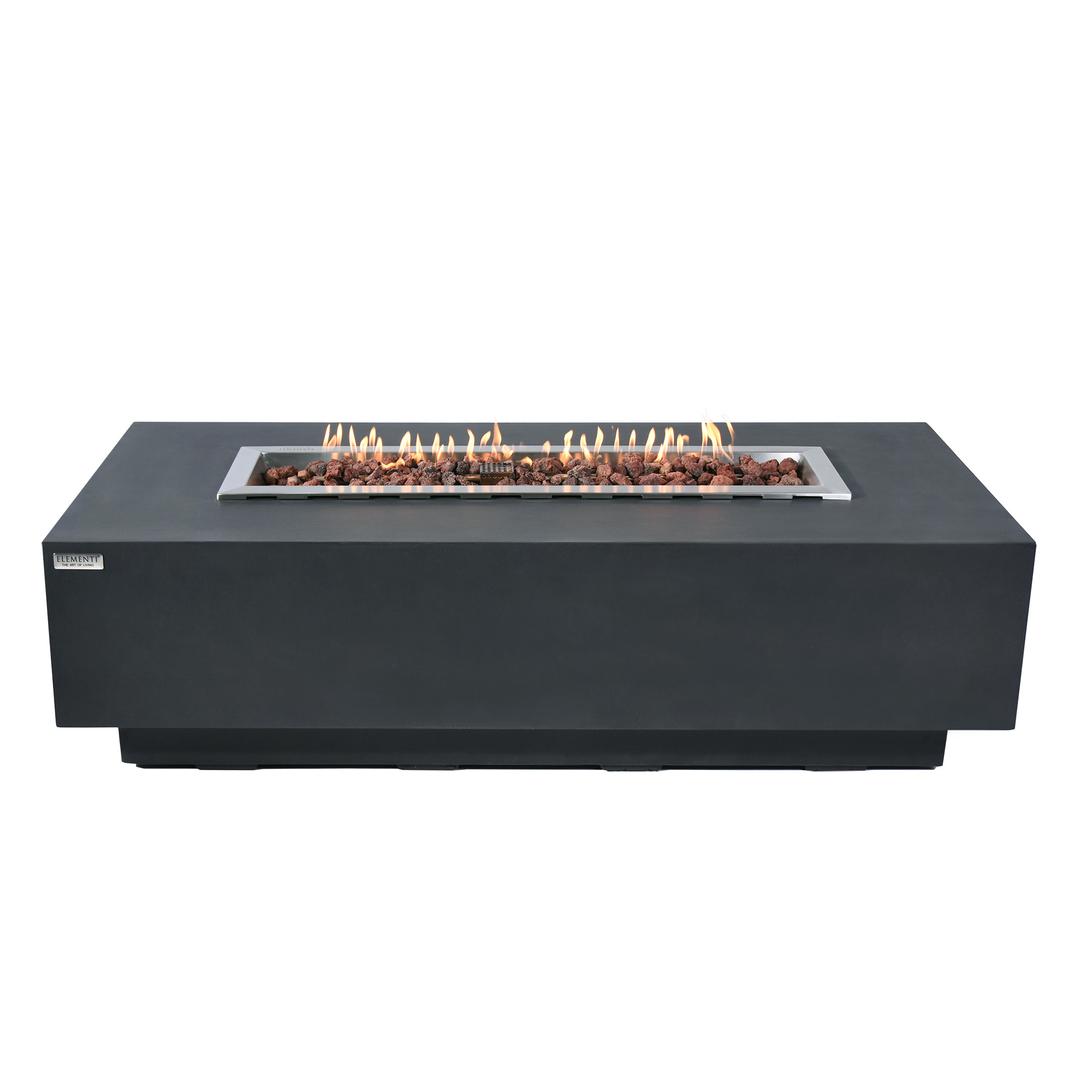 Elementi Granville 60" Rectangular Concrete Gas Fire Table