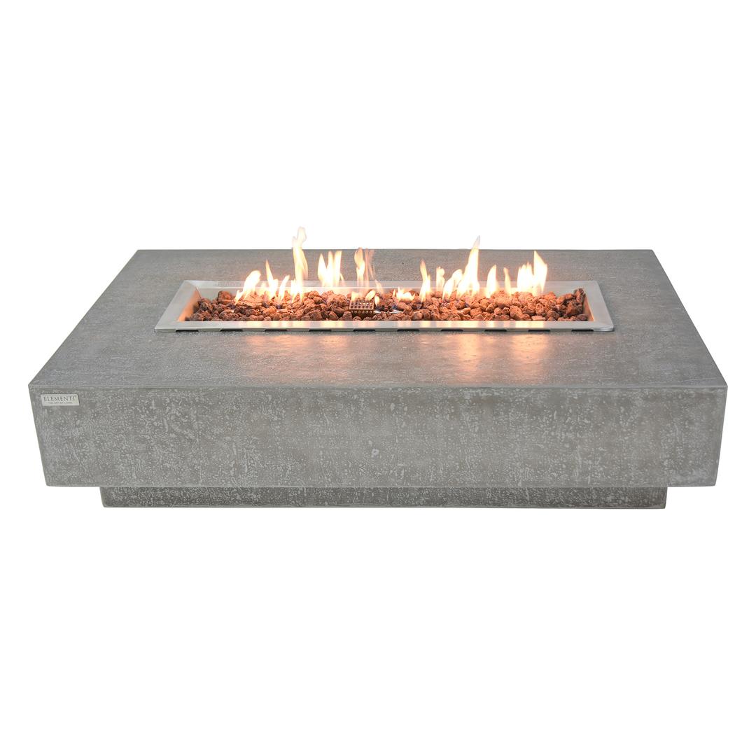 Elementi Hampton 56" Rectangular Concrete Gas Fire Table