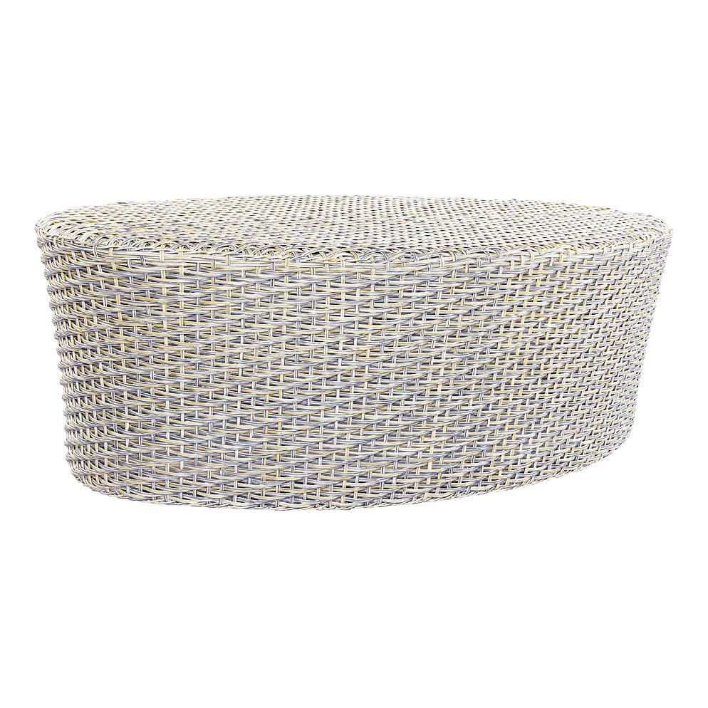 Kingsley Bate Biscayne 46" Woven Oval Coffee Table