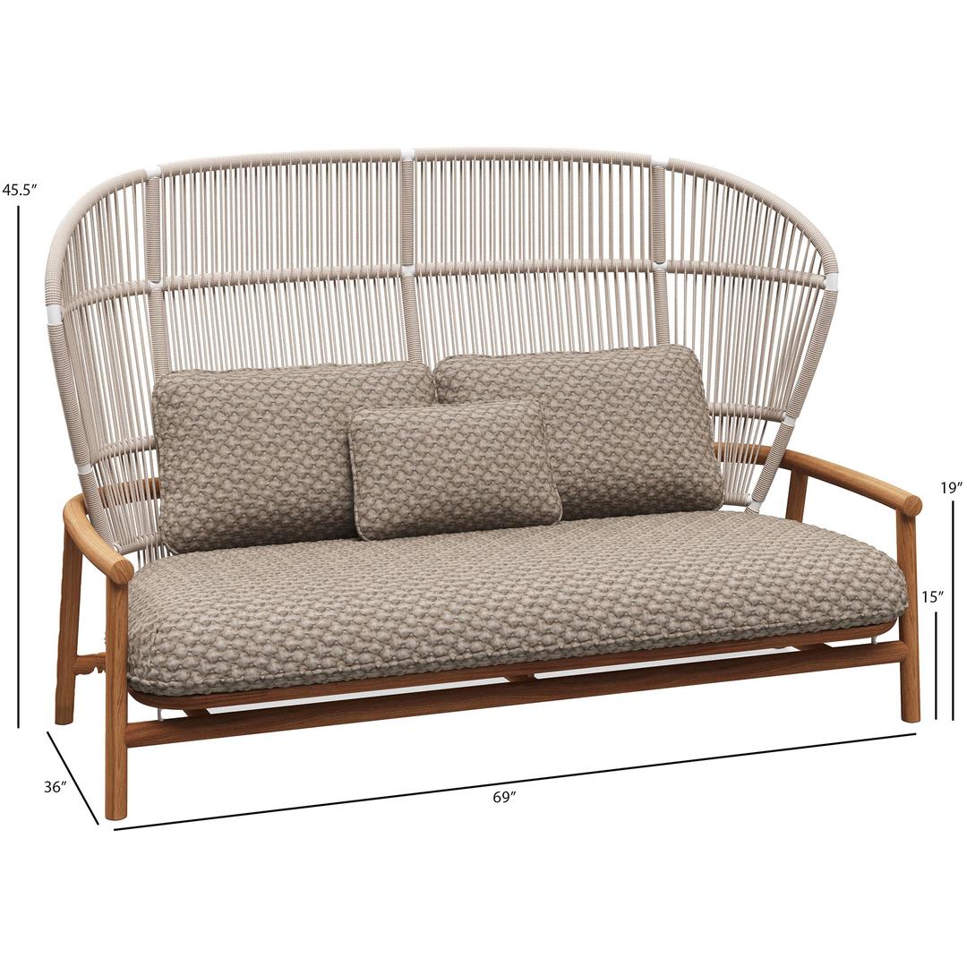 Gloster Fern High Back 2-Seater Sofa - Dims Gloster Fern High Back 2-Seater Sofa - Dims
