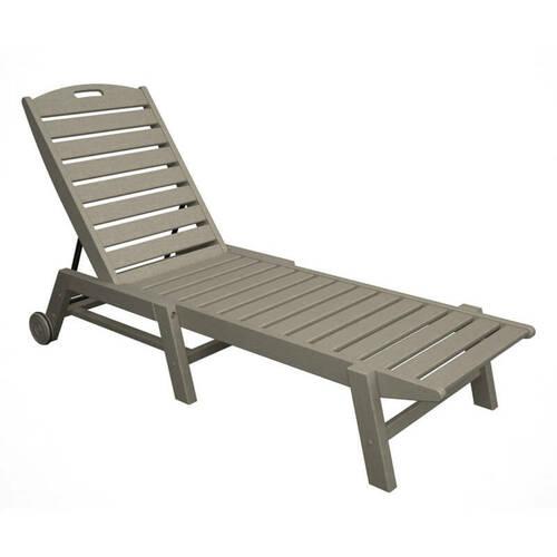 Polywood Nautical Chaise Lounge with Wheels