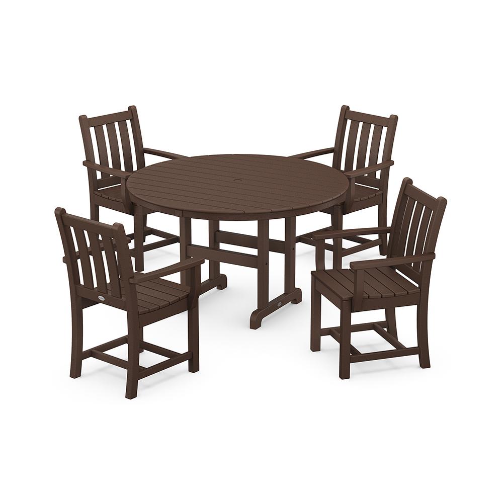 Polywood Traditional Garden 5-Piece Round Dining Set