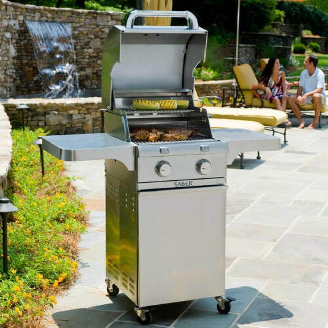 Saber Grills Deluxe Stainless 2-Burner Freestanding Gas Grill