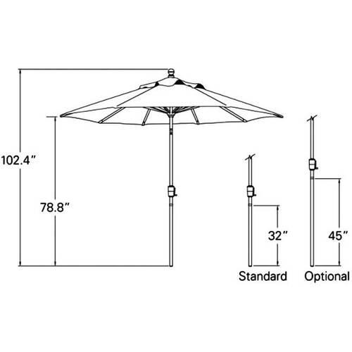 aluminum patio umbrella replacement freme Treasure Garden Frame (Black Finish) : Patio, Lawn & Garden providing added strength and stability Galtech Replacement Frames | Patio
