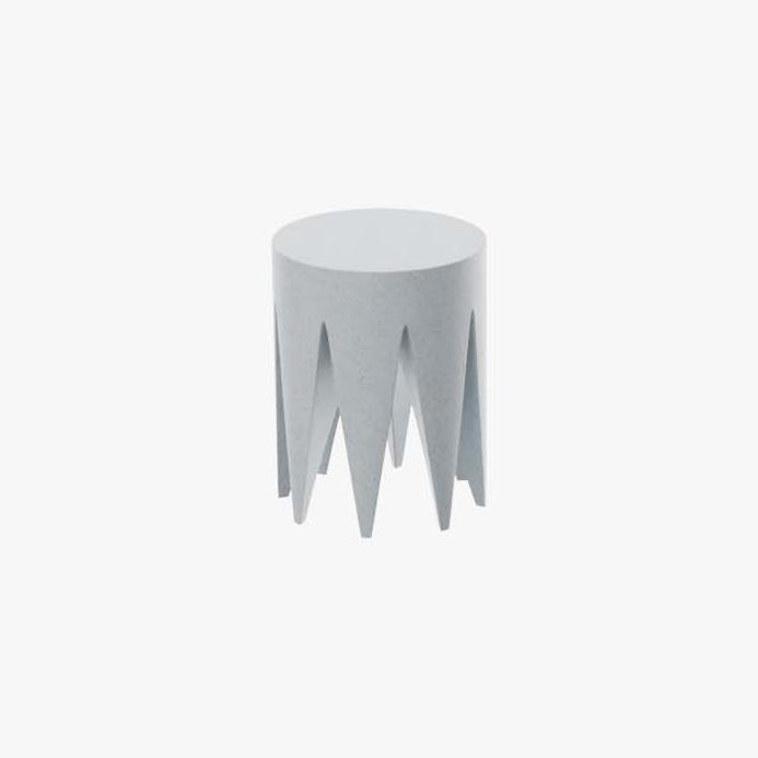 Zachary A. Design King Me 12" Round Side Table and Stool