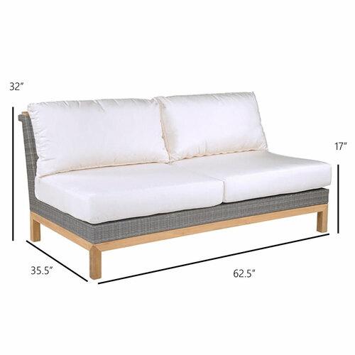 Kingsley Bate Azores Sectional Armless Settee - Dimensions Kingsley Bate Azores Sectional Armless Settee - Dimensions