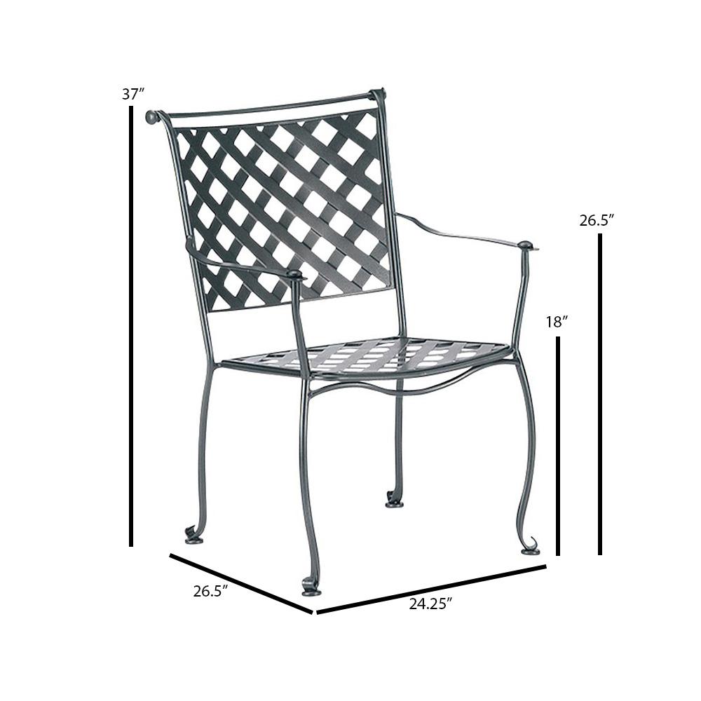 Woodard Maddox Stacking Dining Armchair - Dims Woodard Maddox Stacking Dining Armchair - Dims