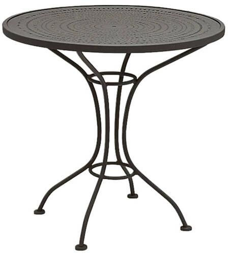 Woodard Parisienne 30" Iron Round Bistro Table - Pattern Top