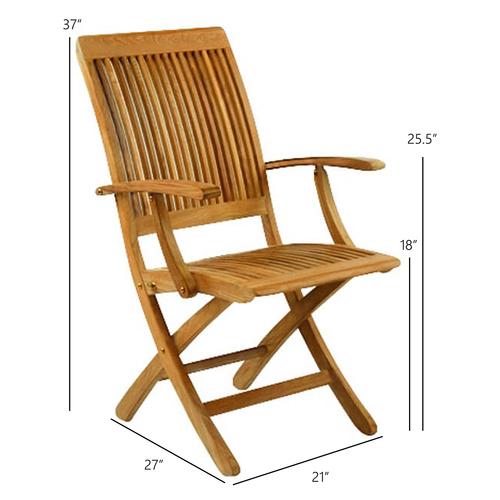 Kingsley Bate Monterey Folding Armchair - Dimension Kingsley Bate Monterey Folding Armchair - Dimension