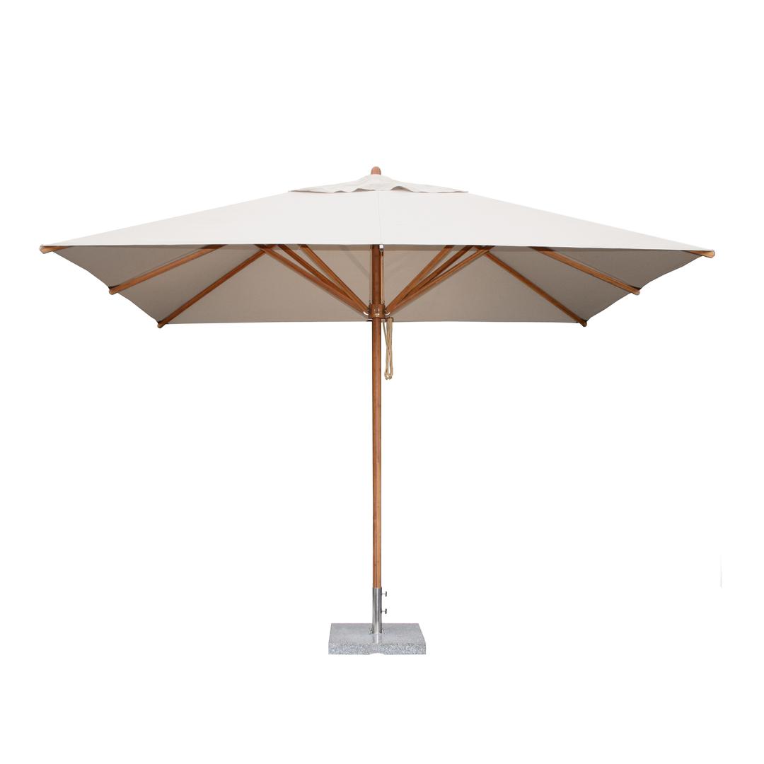 Bambrella Levante 6.5' x 10' Rectangular Bamboo Market Patio Umbrella