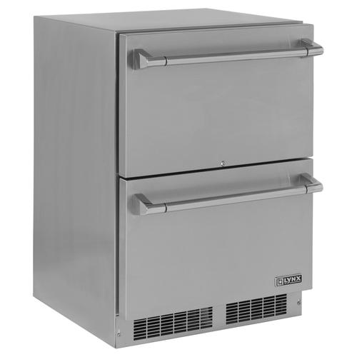Lynx Grills Professional 24" Two Drawer Outdoor Refrigerator
