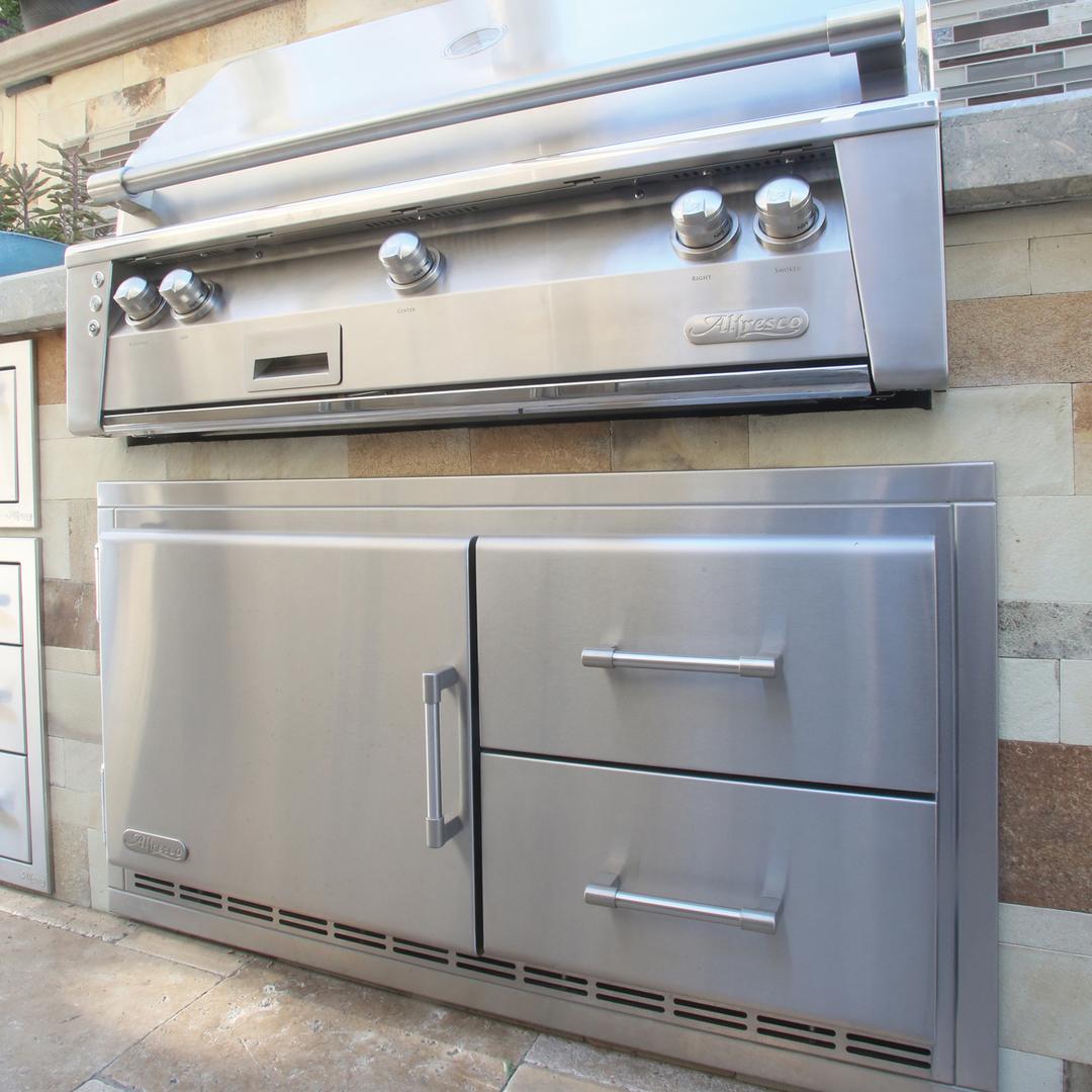 Alfresco Grills 42" Built-In Under-Grill Outdoor Refrigerator