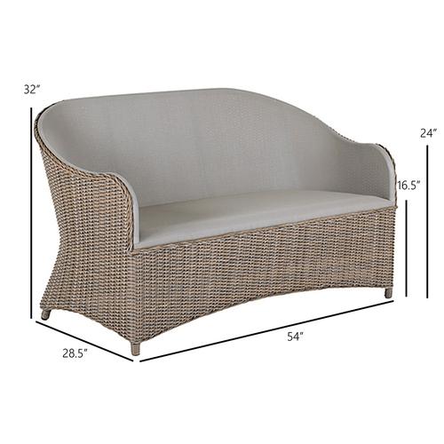 Kingsley Bate Milano Settee - Dimension Kingsley Bate Milano Settee - Dimension