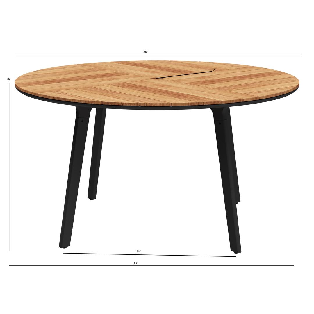 Gloster Carver 55" Teak Round Table - Dims Gloster Carver 55" Teak Round Table - Dims