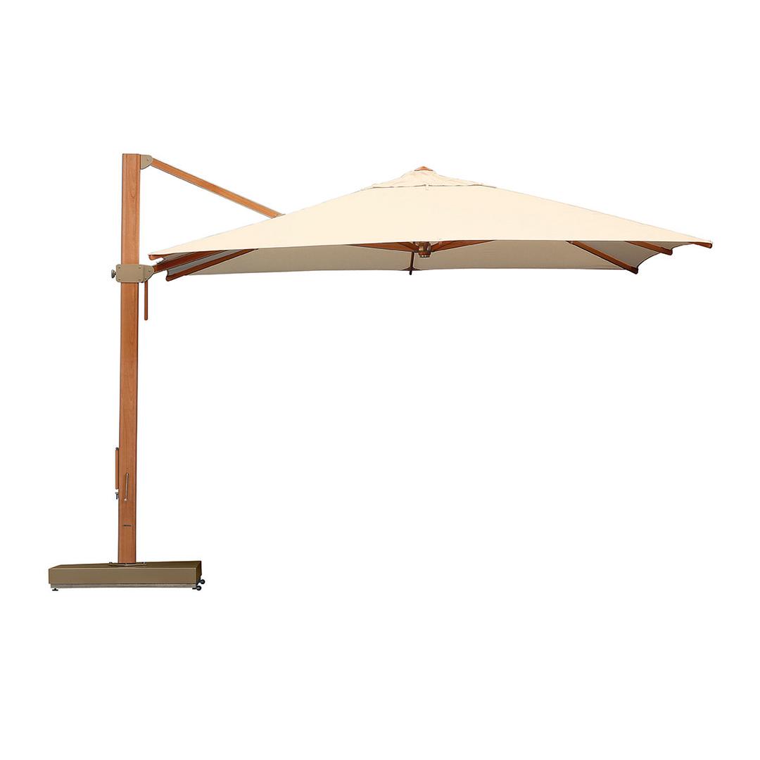 Barlow Tyrie Napoli 11.5' Square Wood Cantilever Patio Umbrella
