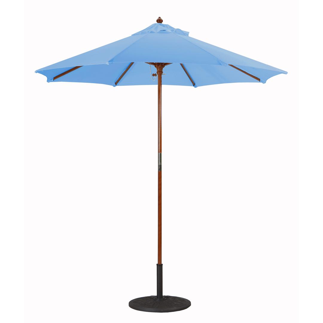 Galtech 7.5' Round Wood Market Patio Umbrella