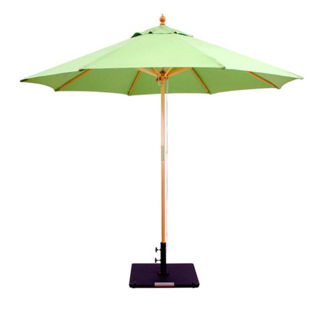 Galtech 9' Round Wood Double Pulley Umbrella