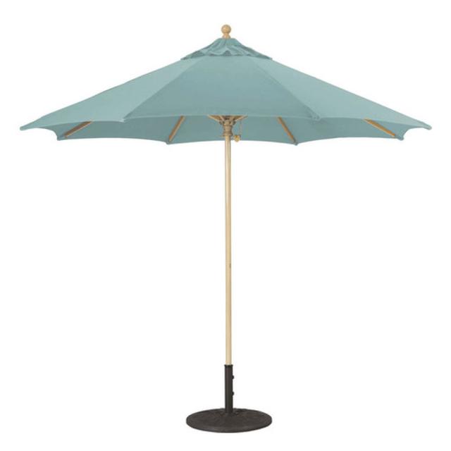 Galtech 9' Round Wood Commercial Umbrella