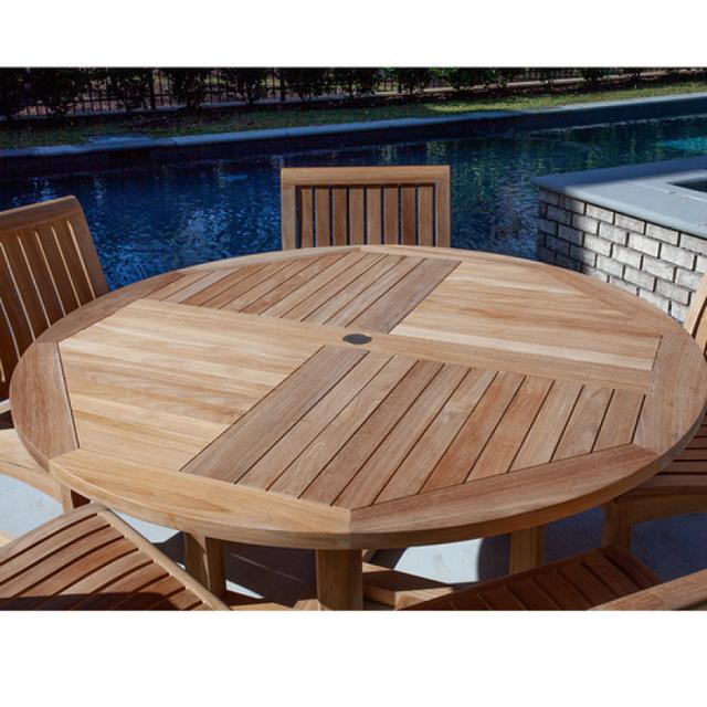 POVL Outdoor Valden 55&quot; Round Dining Table