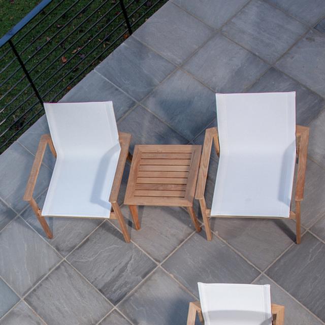 POVL Outdoor Menlo Lounge Chairs with Side Table
