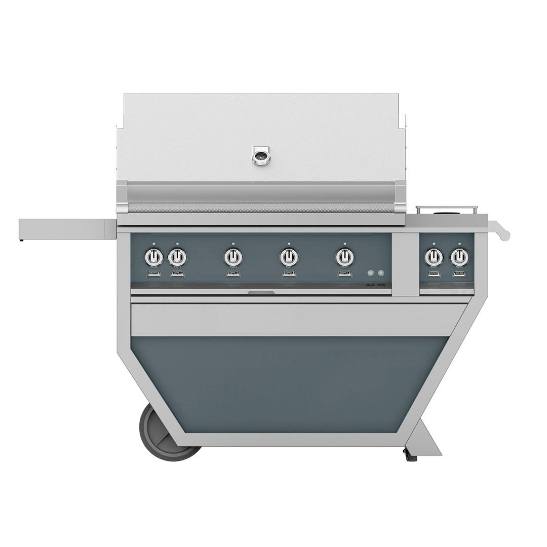 Hestan 42" Freestanding Gas Grill with Rotisserie on Deluxe Cart