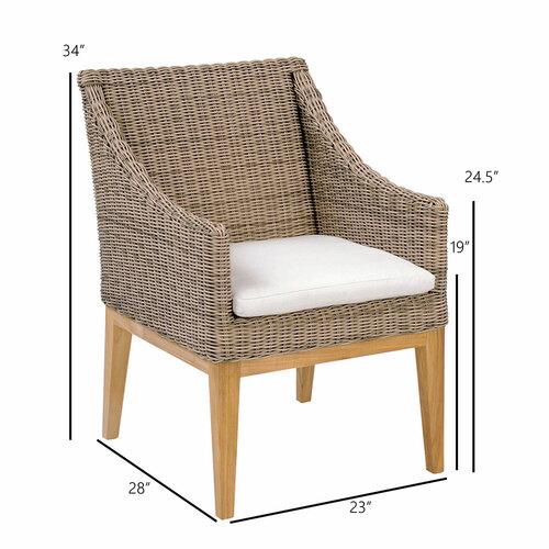 Kingsley Bate Frances Dining Armchair - Dimension Kingsley Bate Frances Dining Armchair - Dimension