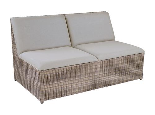 Kingsley Bate Milano Upholstered Armless Settee Outdoor Sectional Unit