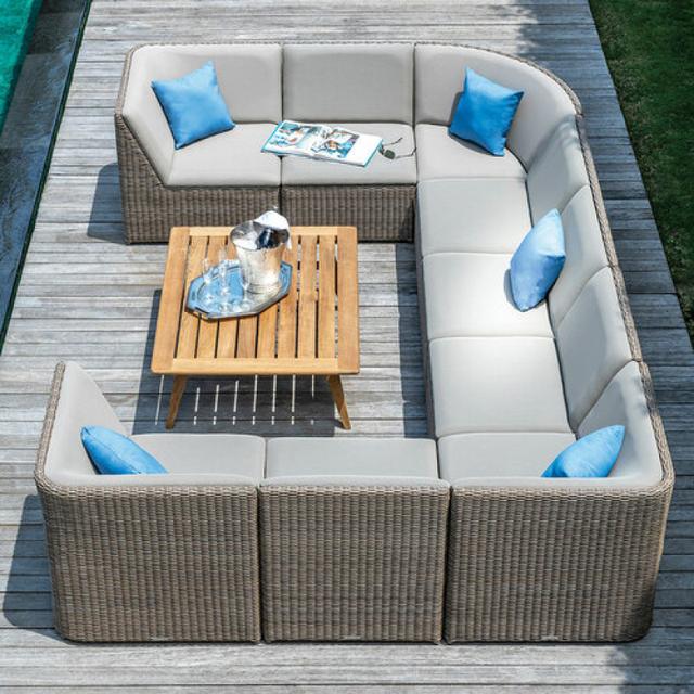 Kingsley Bate Milano Armless Settee Outdoor Sectional Unit