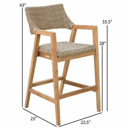 Kingsley Bate Spencer Bar Chair - Dimension Kingsley Bate Spencer Bar Chair - Dimension