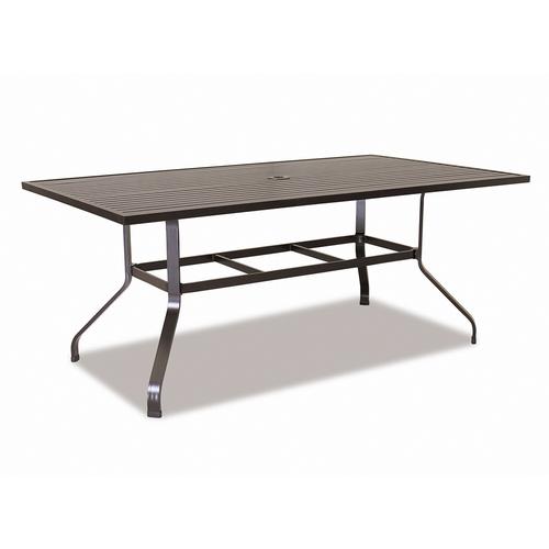 Sunset West La Jolla 72" Aluminum Rectangular Dining Table