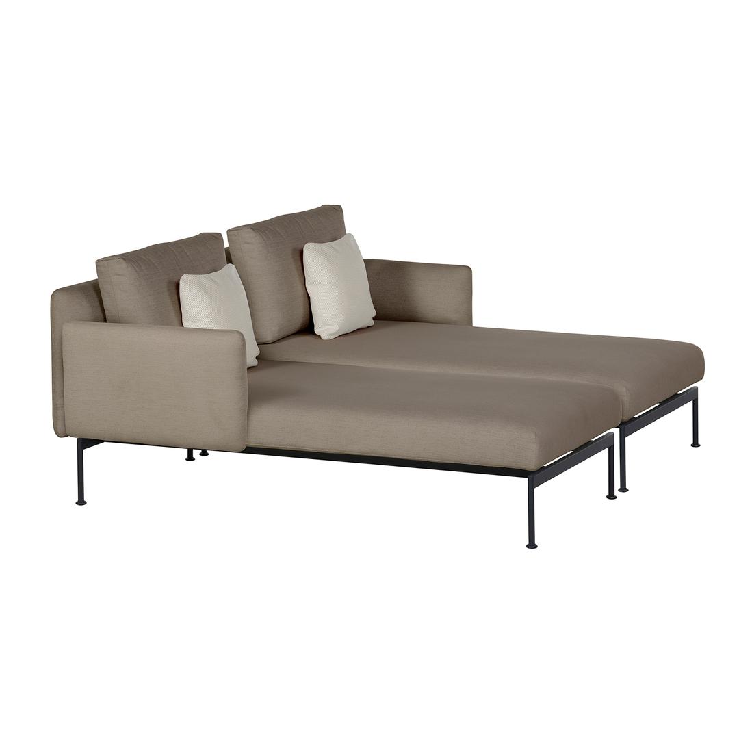 Barlow Tyrie Layout Upholstered Double Chaise Lounge with Arms